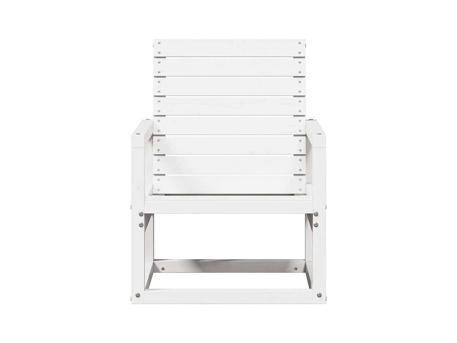 Witte tuinstoel 57,5x63x76 cm massief grenenhout