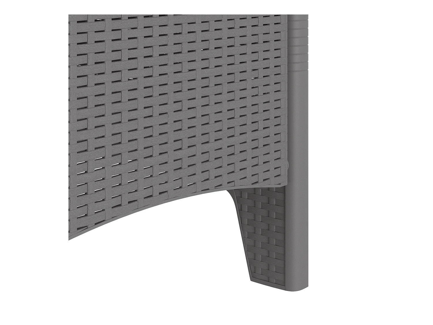 Chaises de jardin avec coussins 4 pcs gris clair poly rotin