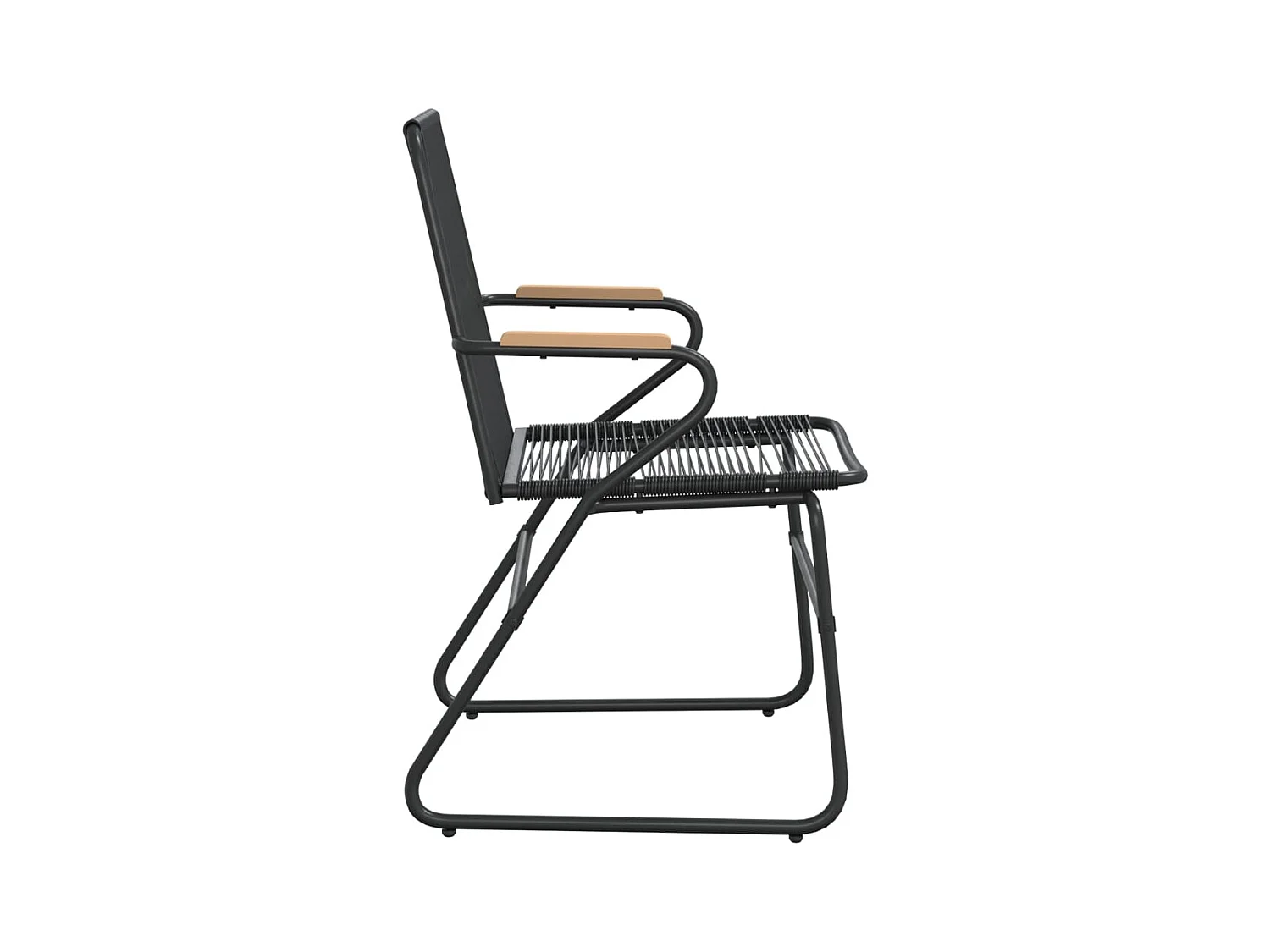 Tuinstoelen set van 4 zwart 58x59x85,5 cm PVC rotan