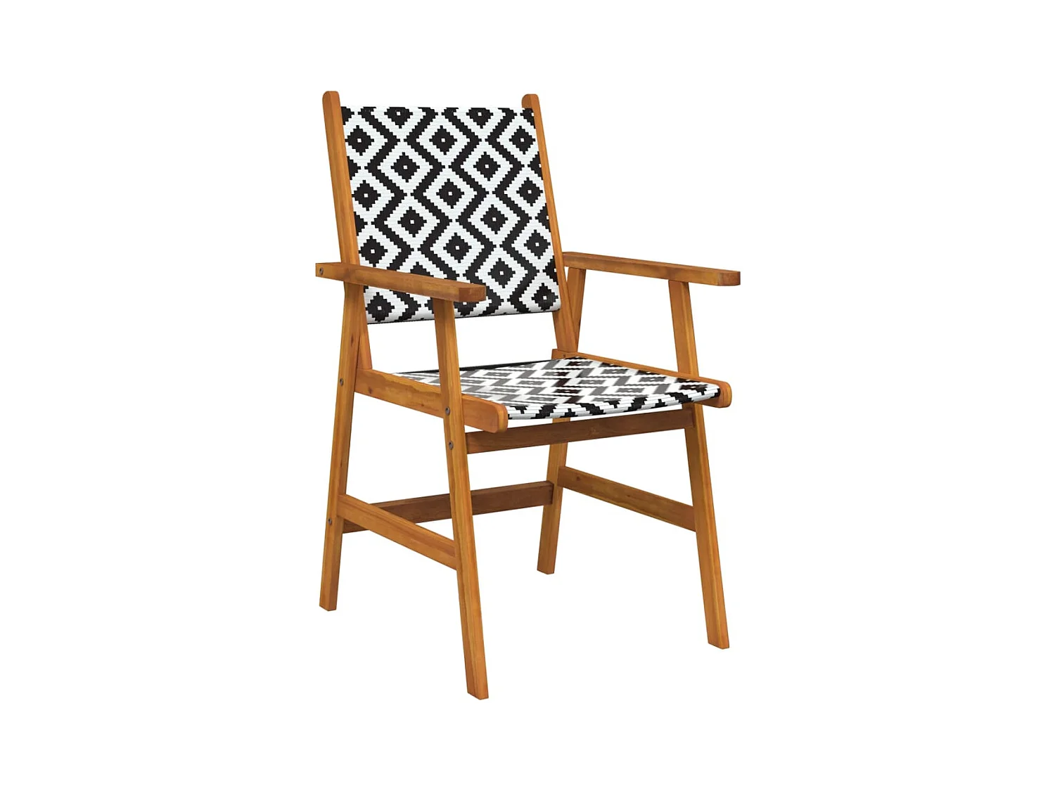 Set di 2 sedie da giardino in legno massello di acacia