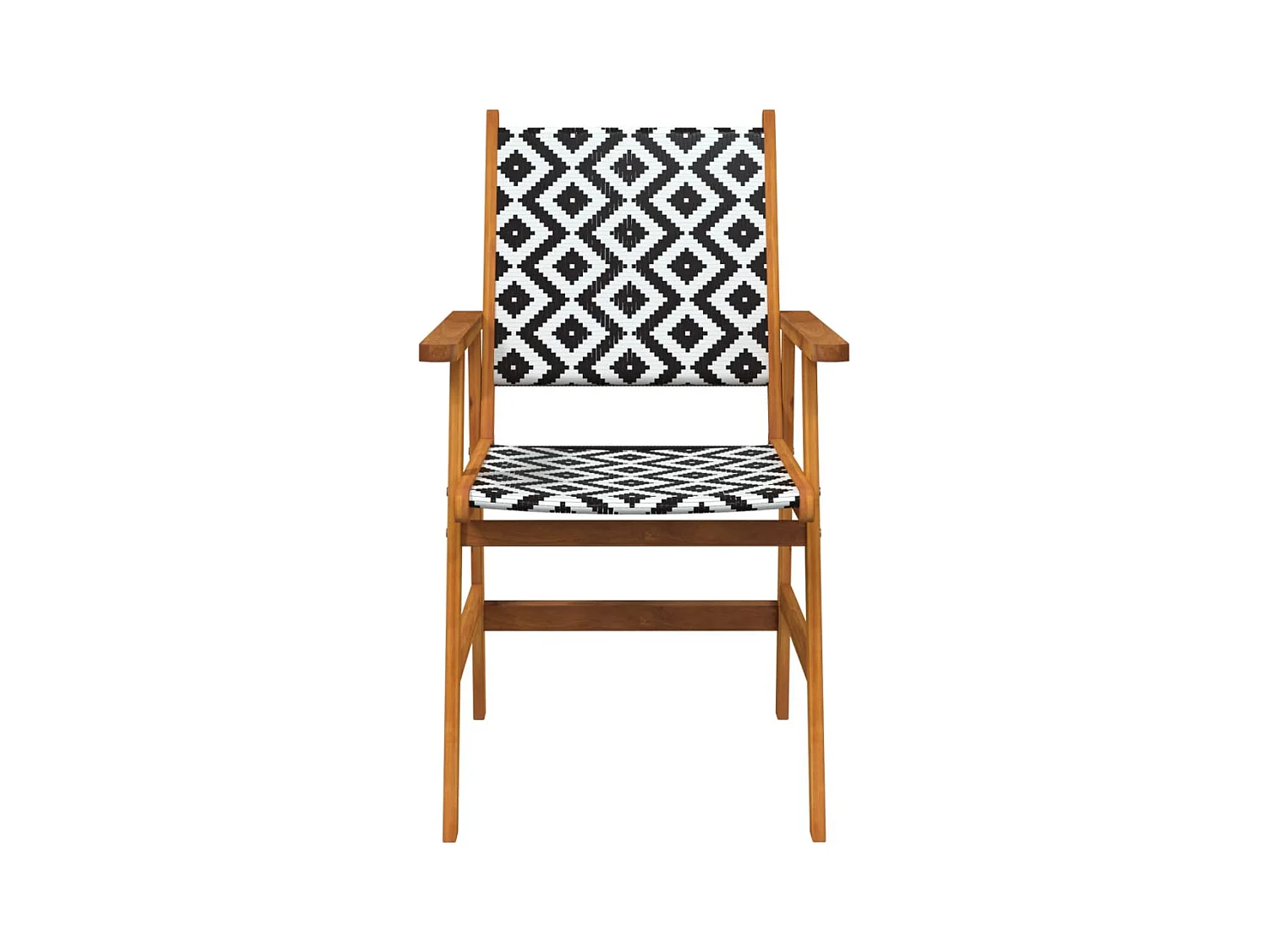 Set di 2 sedie da giardino in legno massello di acacia