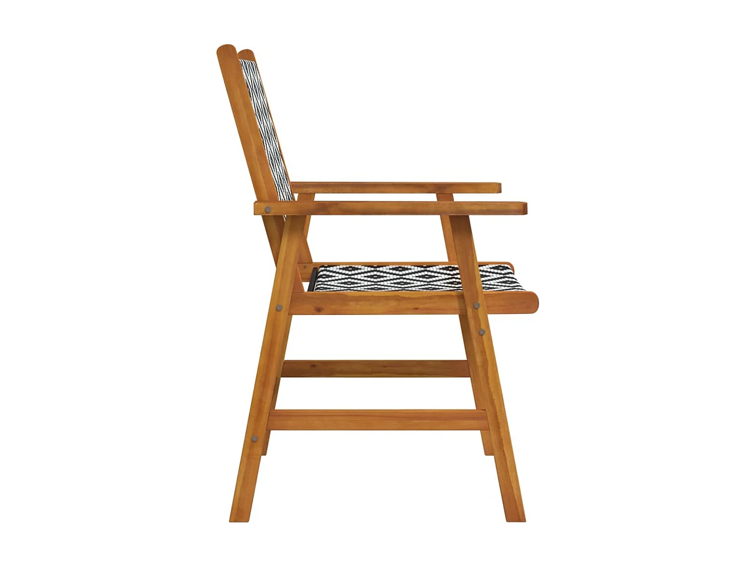 Set di 2 sedie da giardino in legno massello di acacia