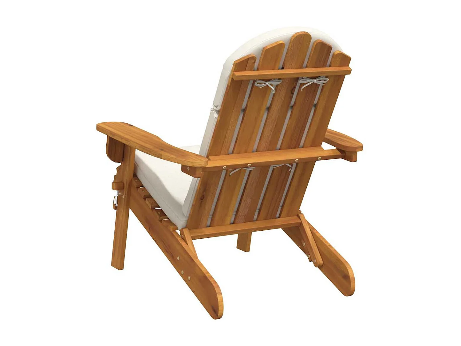 Silla de jardín Adirondack con cojines de madera maciza de acacia