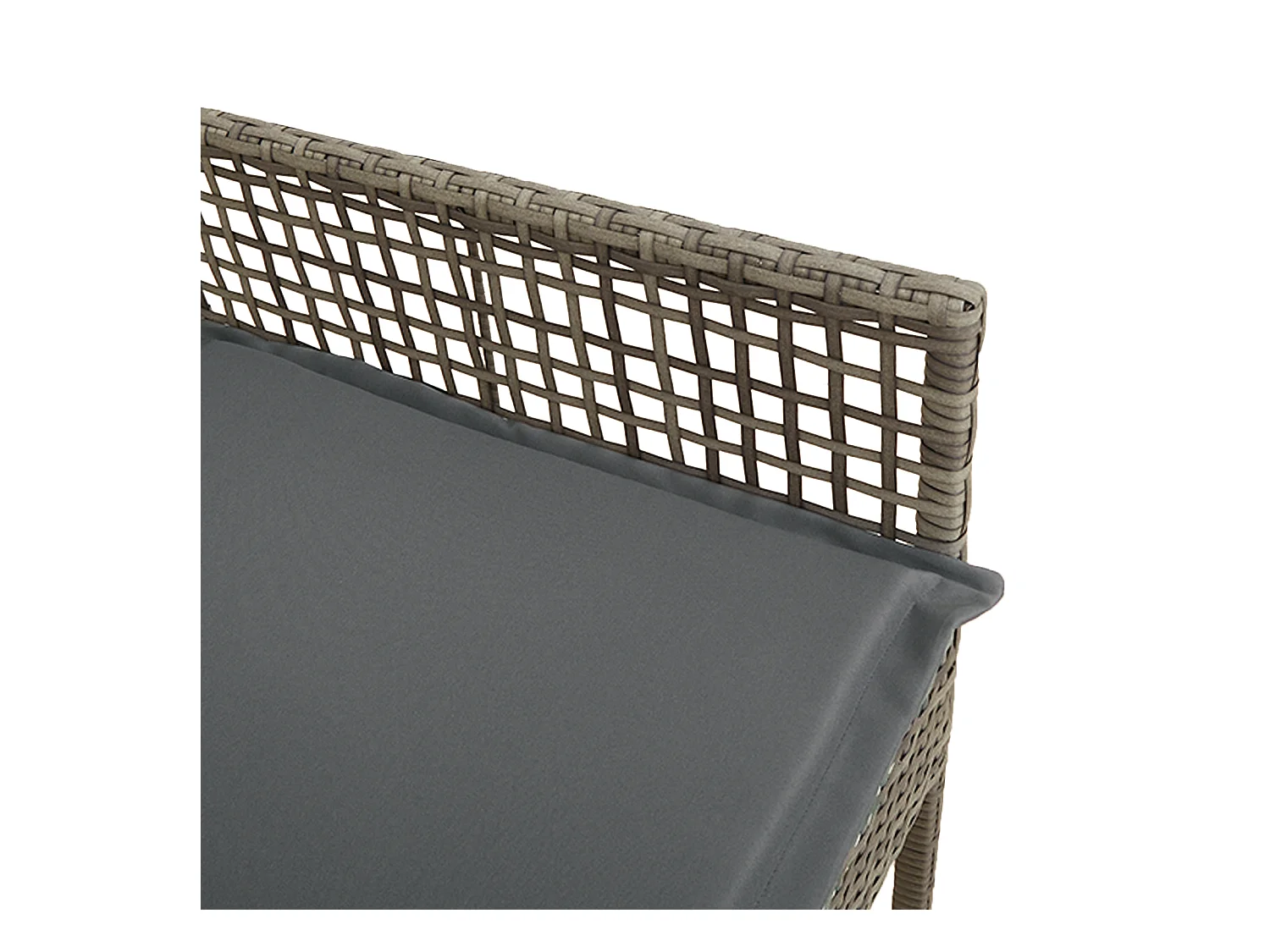 sedie da giardino con cuscini in polyrattan grigio