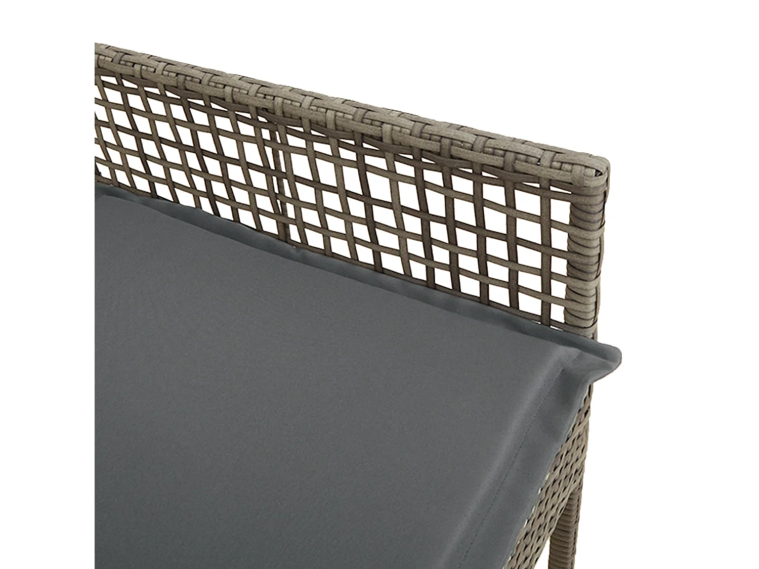 sillas de jardín con cojines de ratán sintético gris