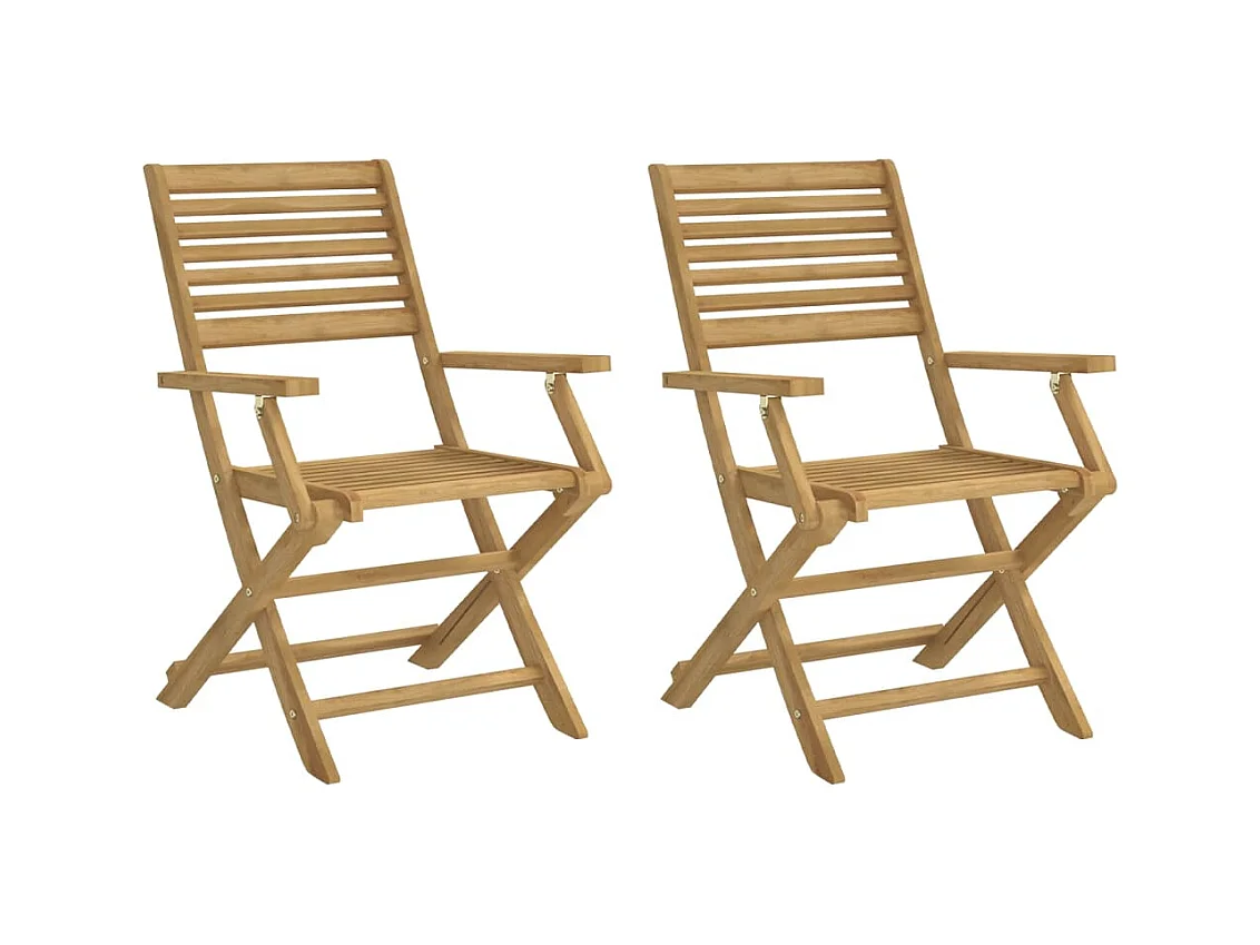 Opvouwbare tuinstoelen set van 2 massief acaciahout