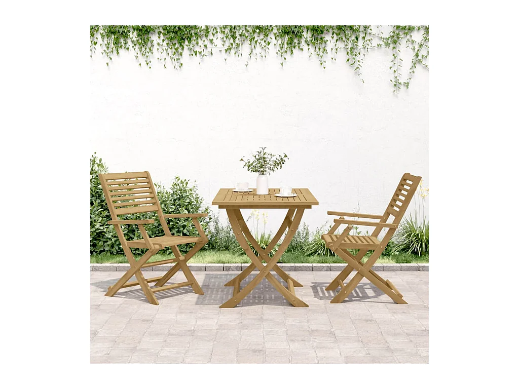 Opvouwbare tuinstoelen set van 2 massief acaciahout