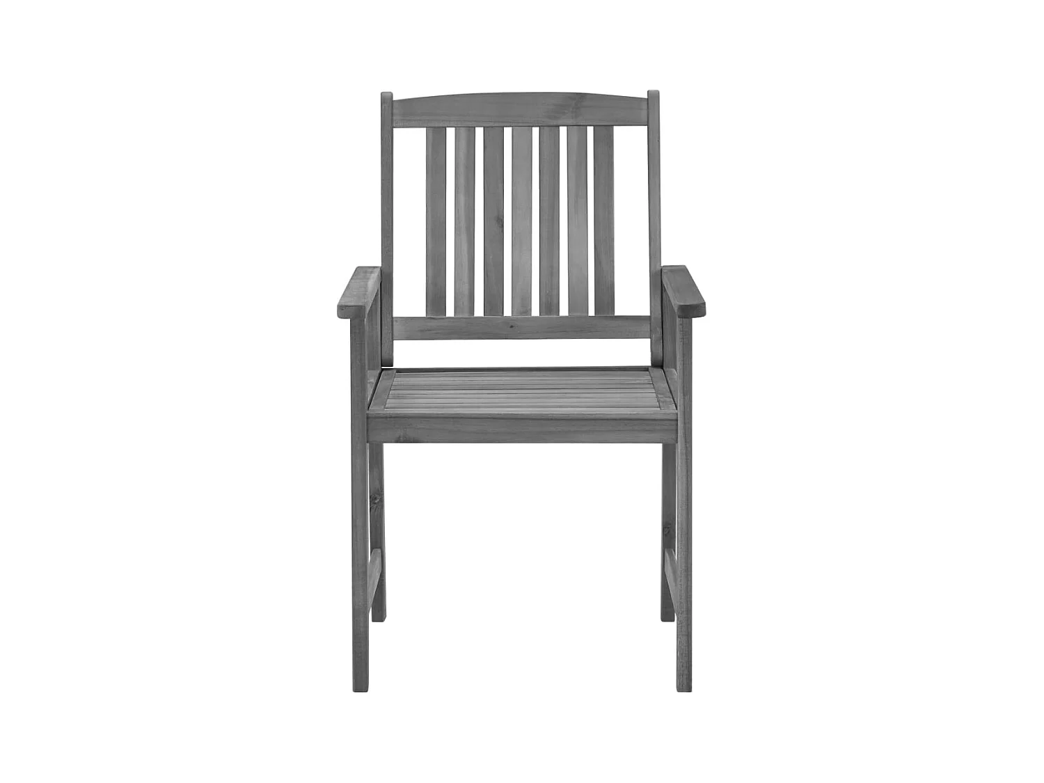 Tuinstoelen en kussens set van 4 Grijs Massief acaciahout