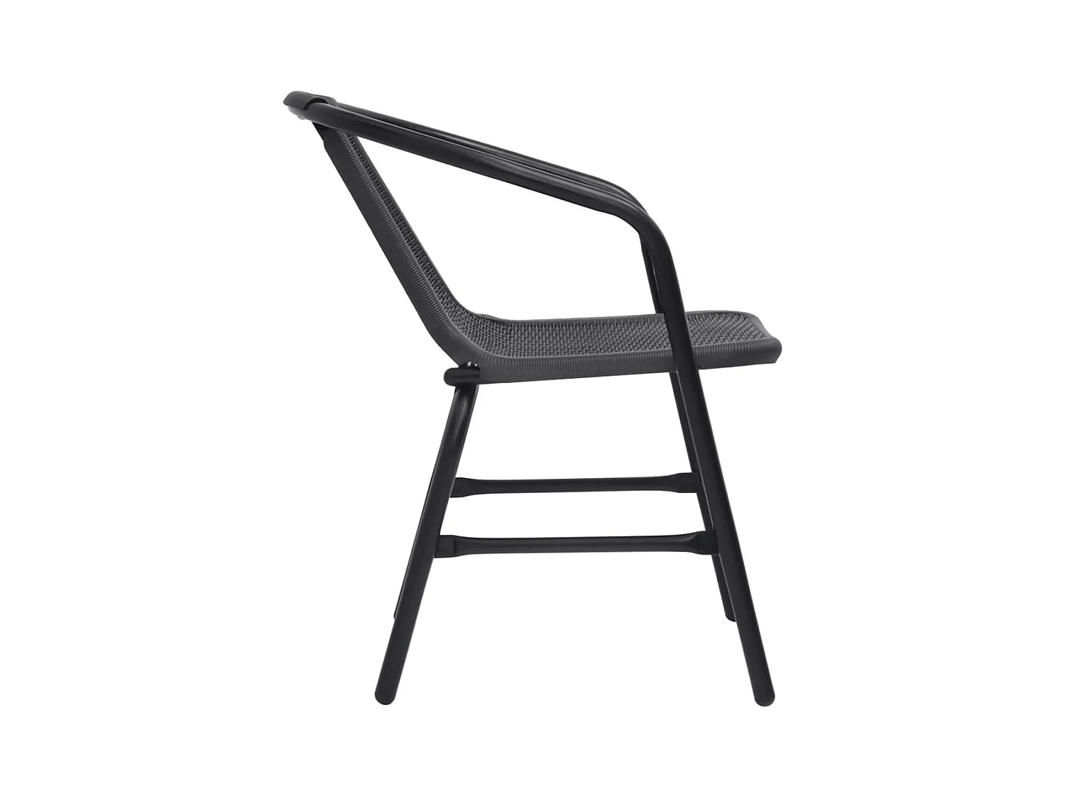 Tuinstoelen set van 6 kunststof rotan en staal 110 kg