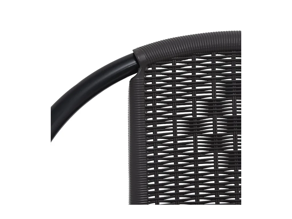 Tuinstoelen set van 6 kunststof rotan en staal 110 kg