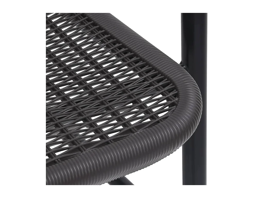 Tuinstoelen set van 6 kunststof rotan en staal 110 kg