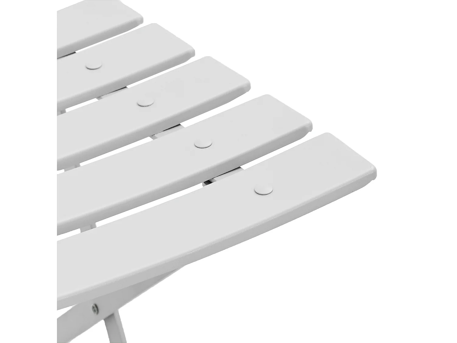 Sedie da giardino pieghevoli in acciaio bianco a 2 pezzi