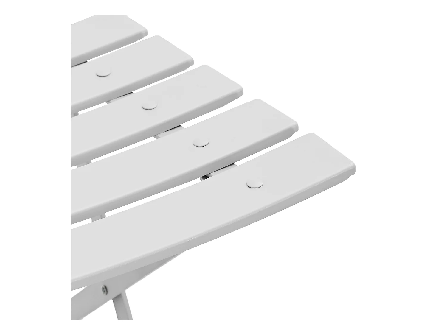 2-delige witte stalen opvouwbare tuinstoelen