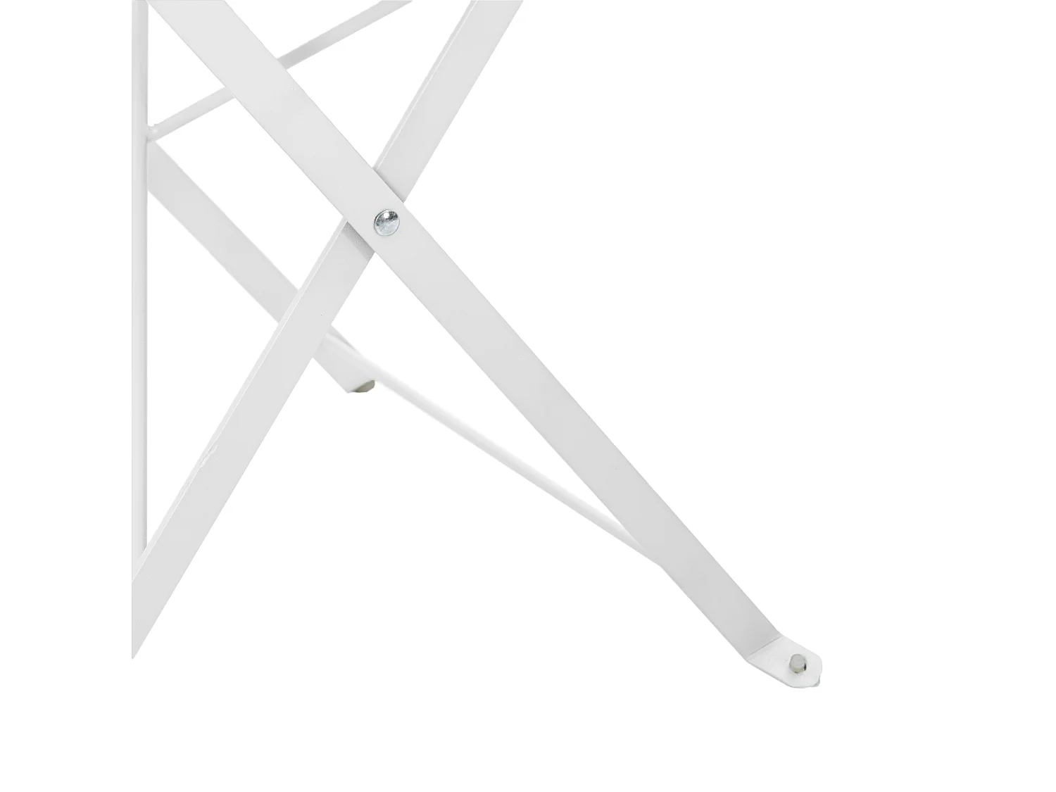 Sillas de jardín plegables de acero blanco de 2 piezas