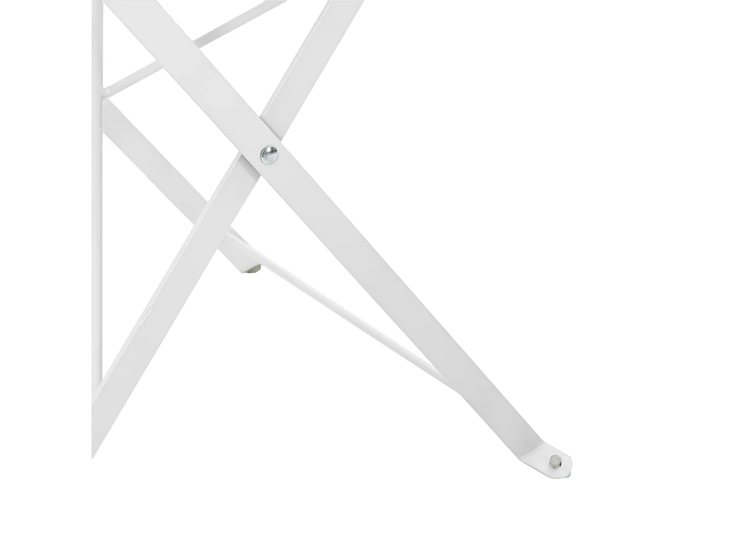 2-delige witte stalen opvouwbare tuinstoelen