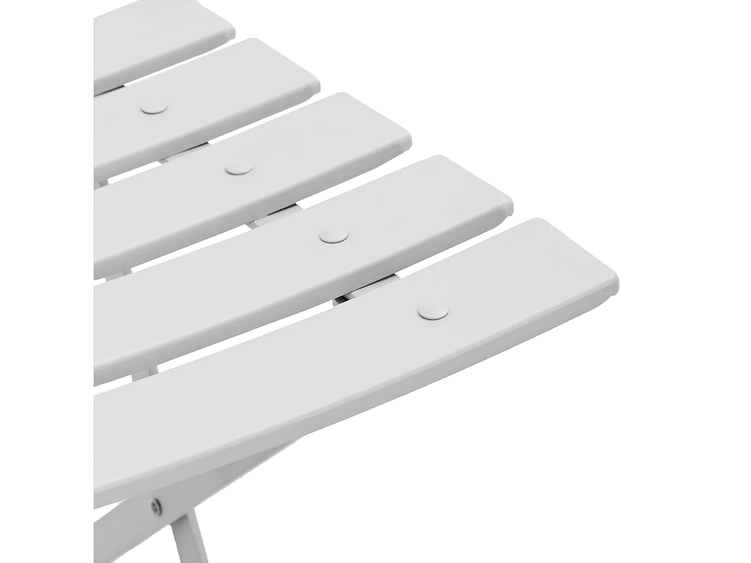 2-delige witte stalen opvouwbare tuinstoelen