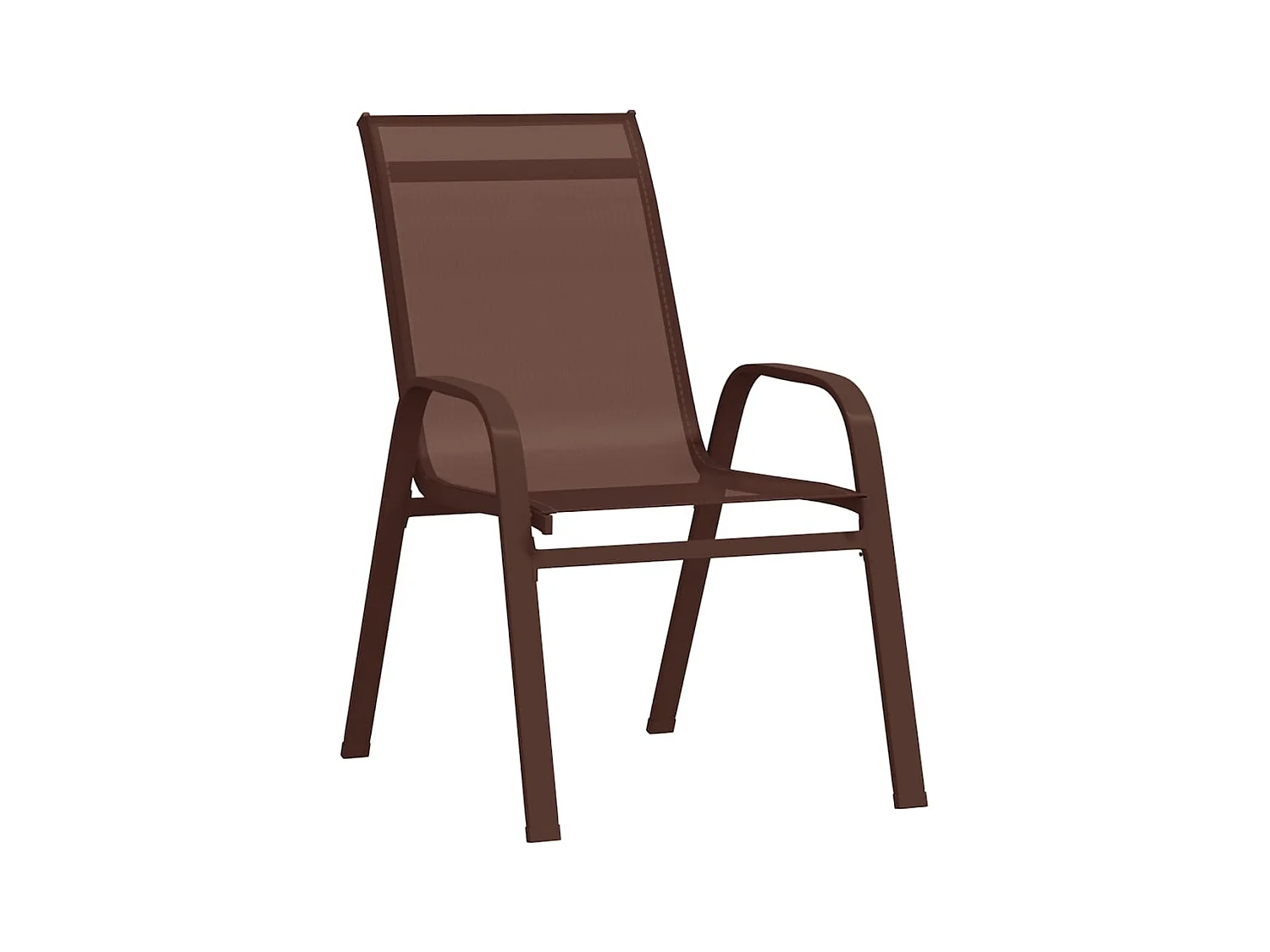 Stapelbare tuinstoelen set van 4 Bruine Textilene stof