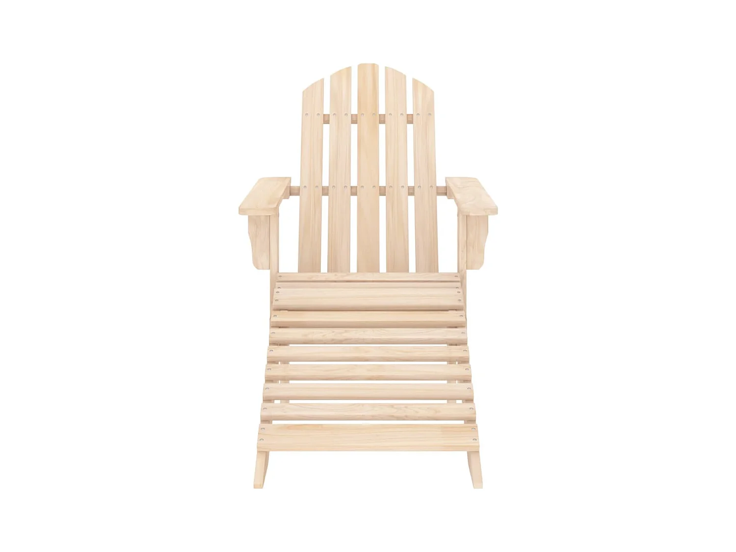 Chaise de jardin Adirondack avec pouf bois de sapin solide