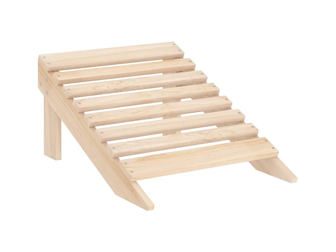 Chaise de jardin Adirondack avec pouf bois de sapin solide
