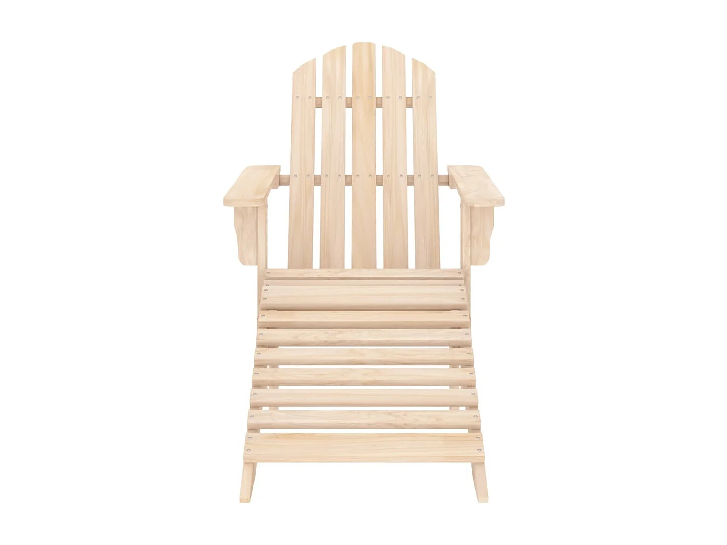 Chaise de jardin Adirondack avec pouf bois de sapin solide