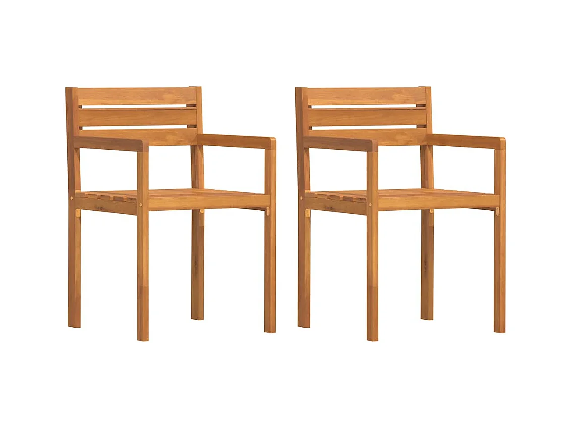 Tuinstoelen 2 stuks 50x53x80 cm Massief Acaciahout