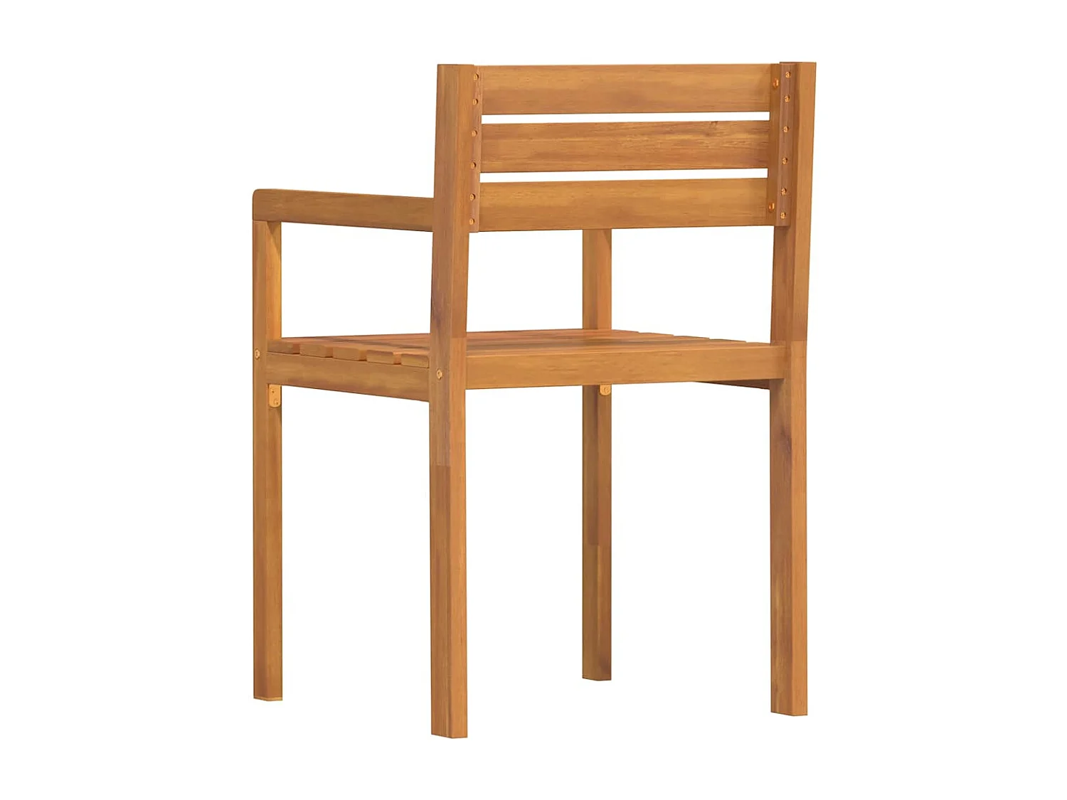 Chaises de jardin 2 pièces 50x53x80 cm Bois massif Acacia