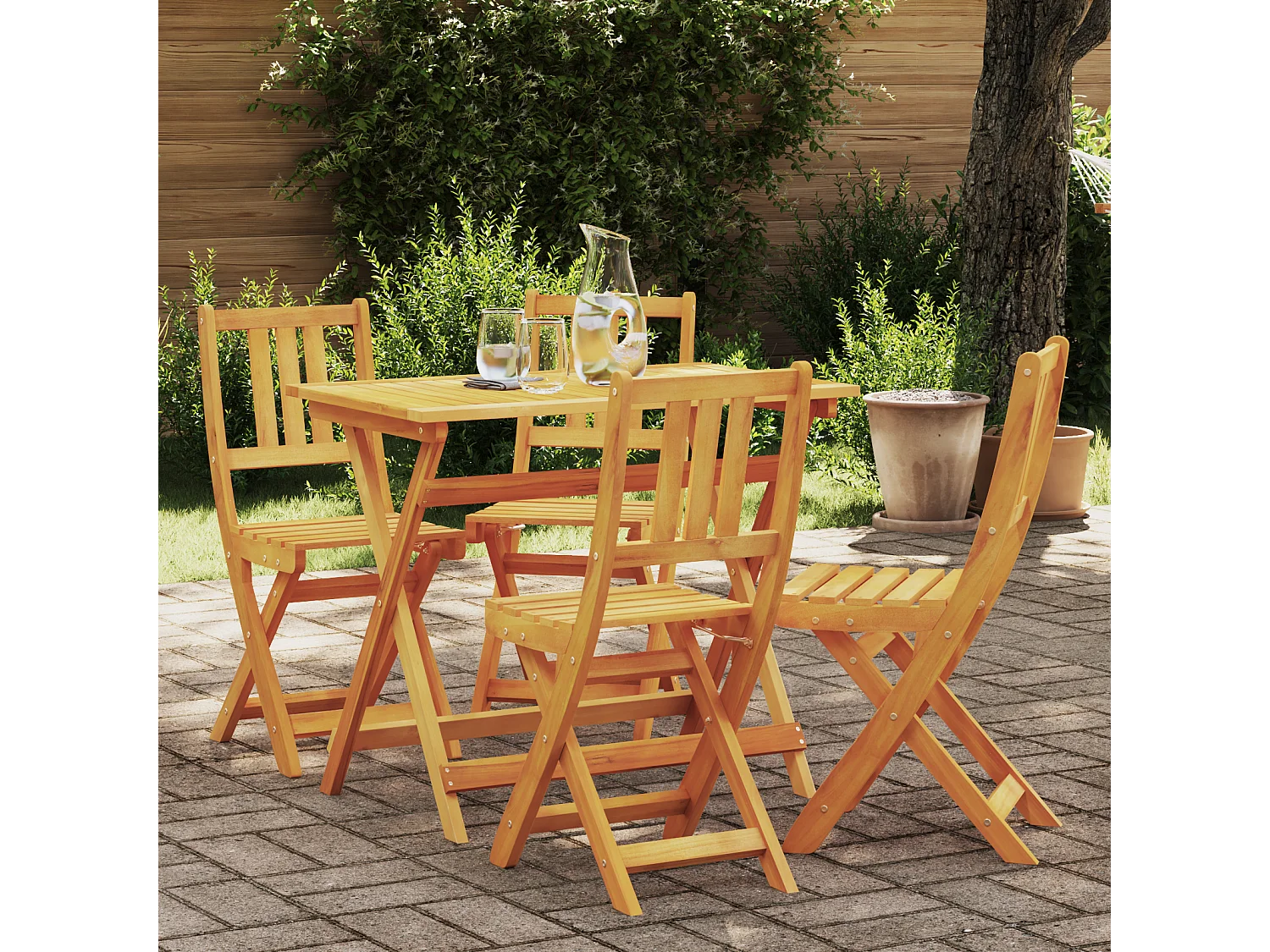 Opvouwbare tuinstoelen 4 stuks 36x46x86 cm Massief acaciahout