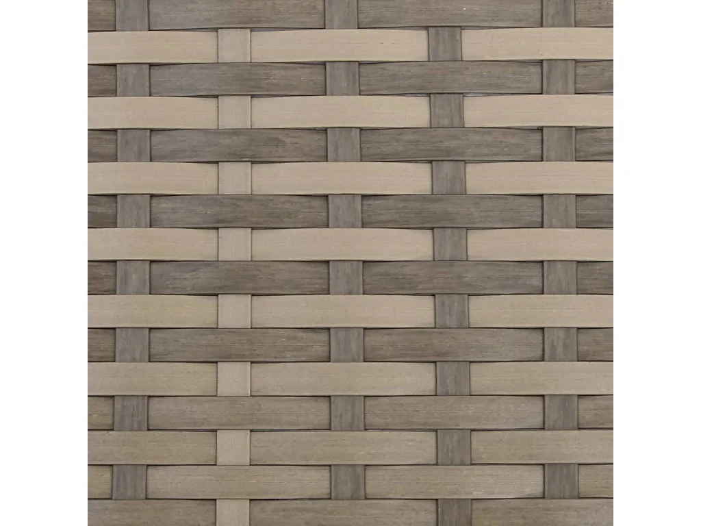 Chaise de jardin avec tabouret marron clair résine tressée