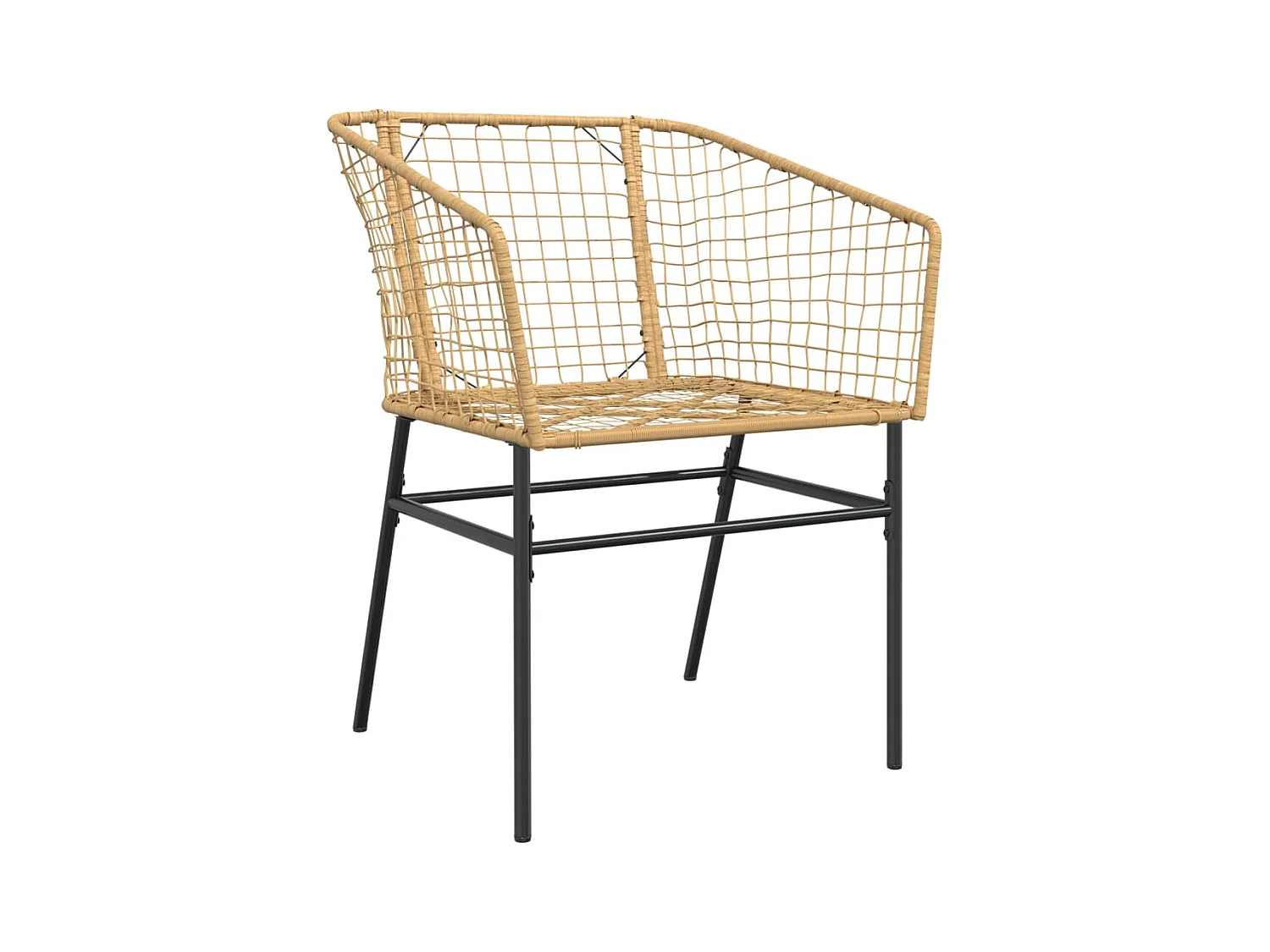 Chaises de jardin lot de 2 marron résine tressée