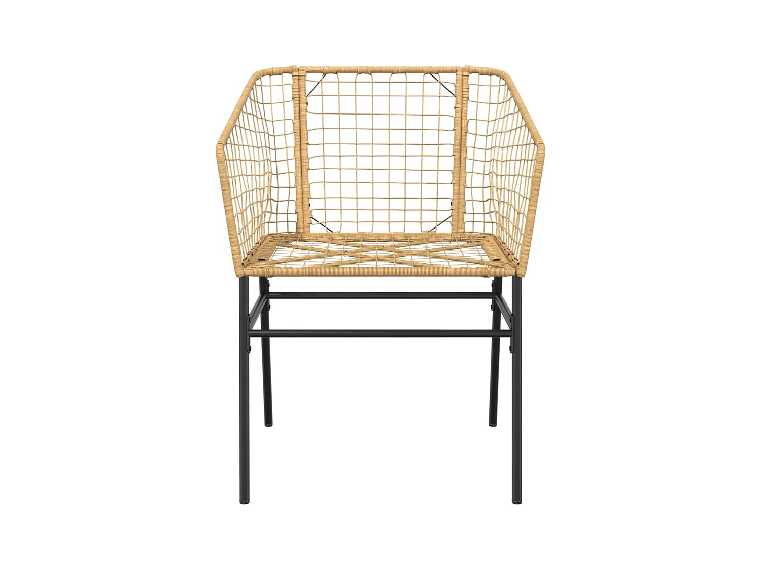 Chaises de jardin lot de 2 marron résine tressée