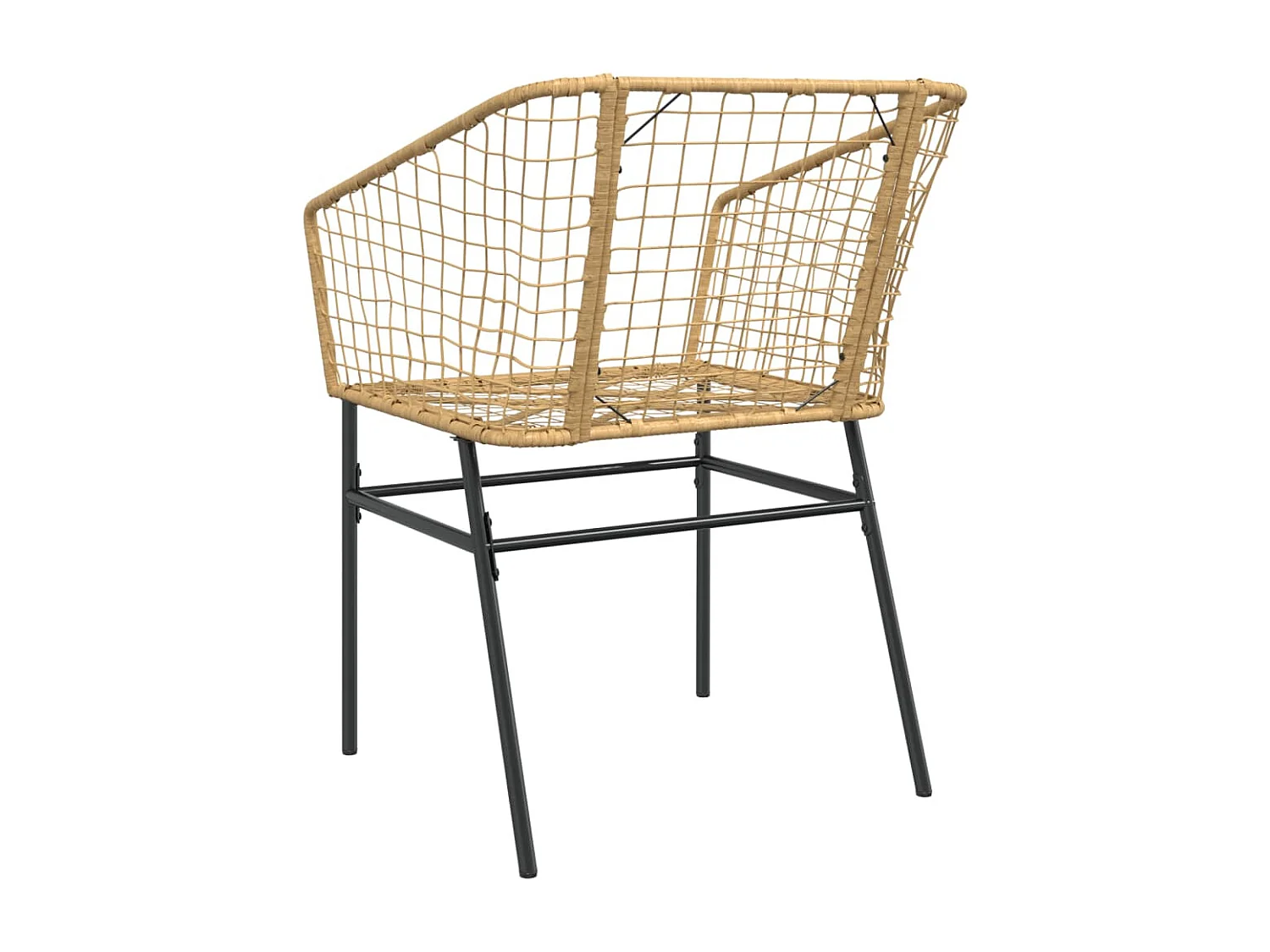 Chaises de jardin lot de 2 marron résine tressée