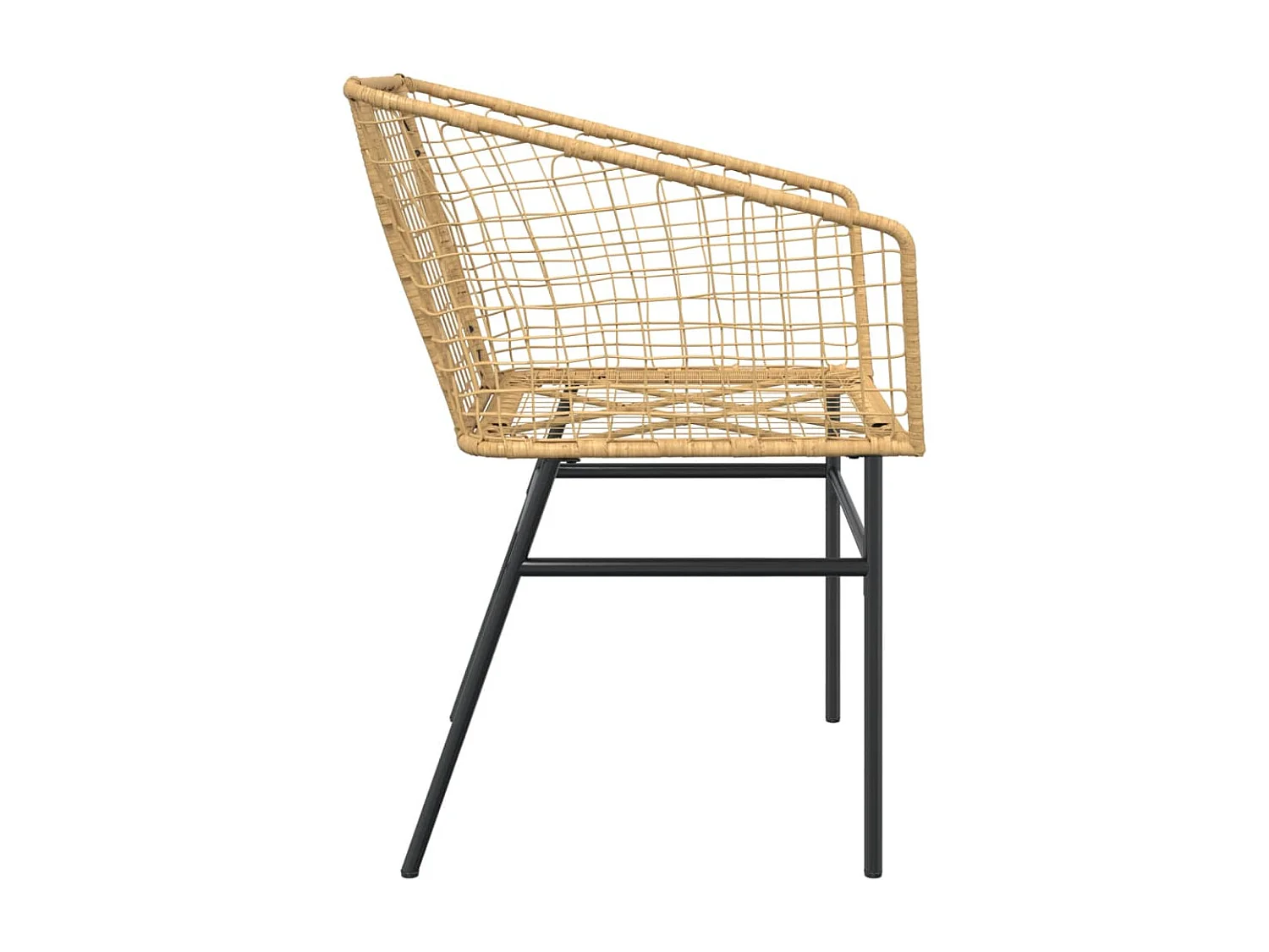 Chaises de jardin lot de 2 marron résine tressée