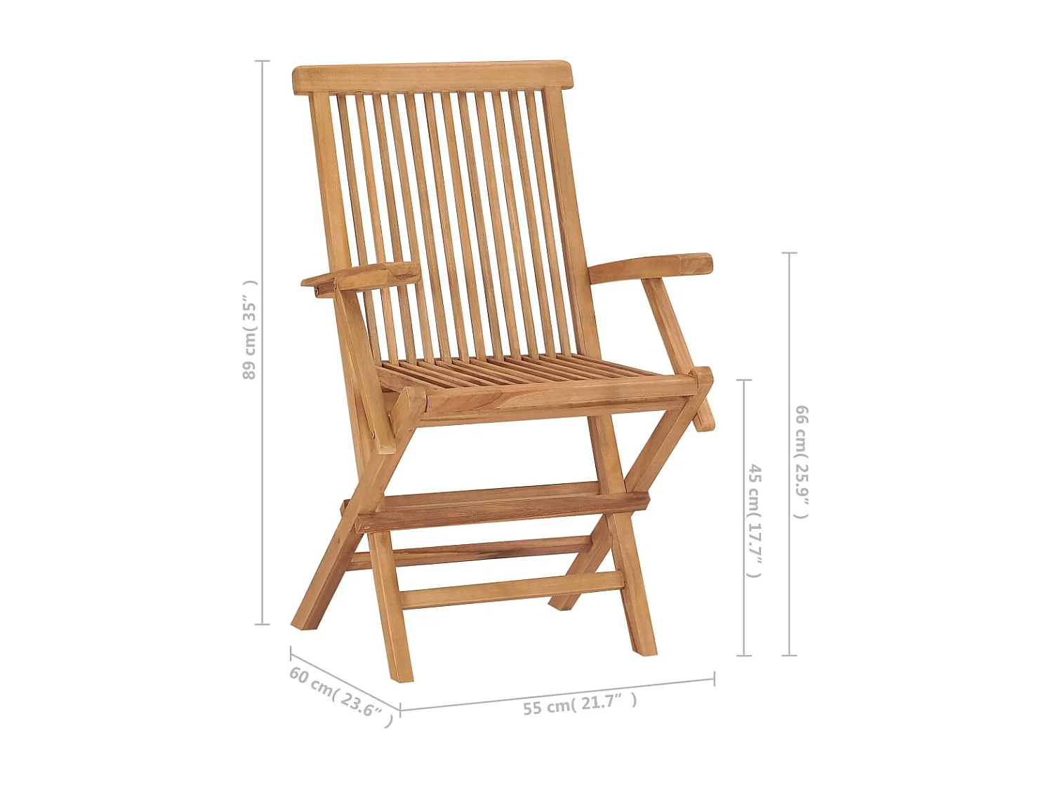 Tuinstoelenset van 8 massief teakhout