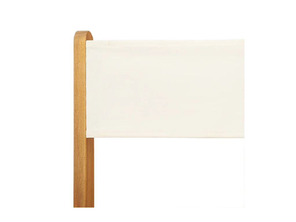 Juego de 4 sillas de jardín plegables de tela y madera maciza