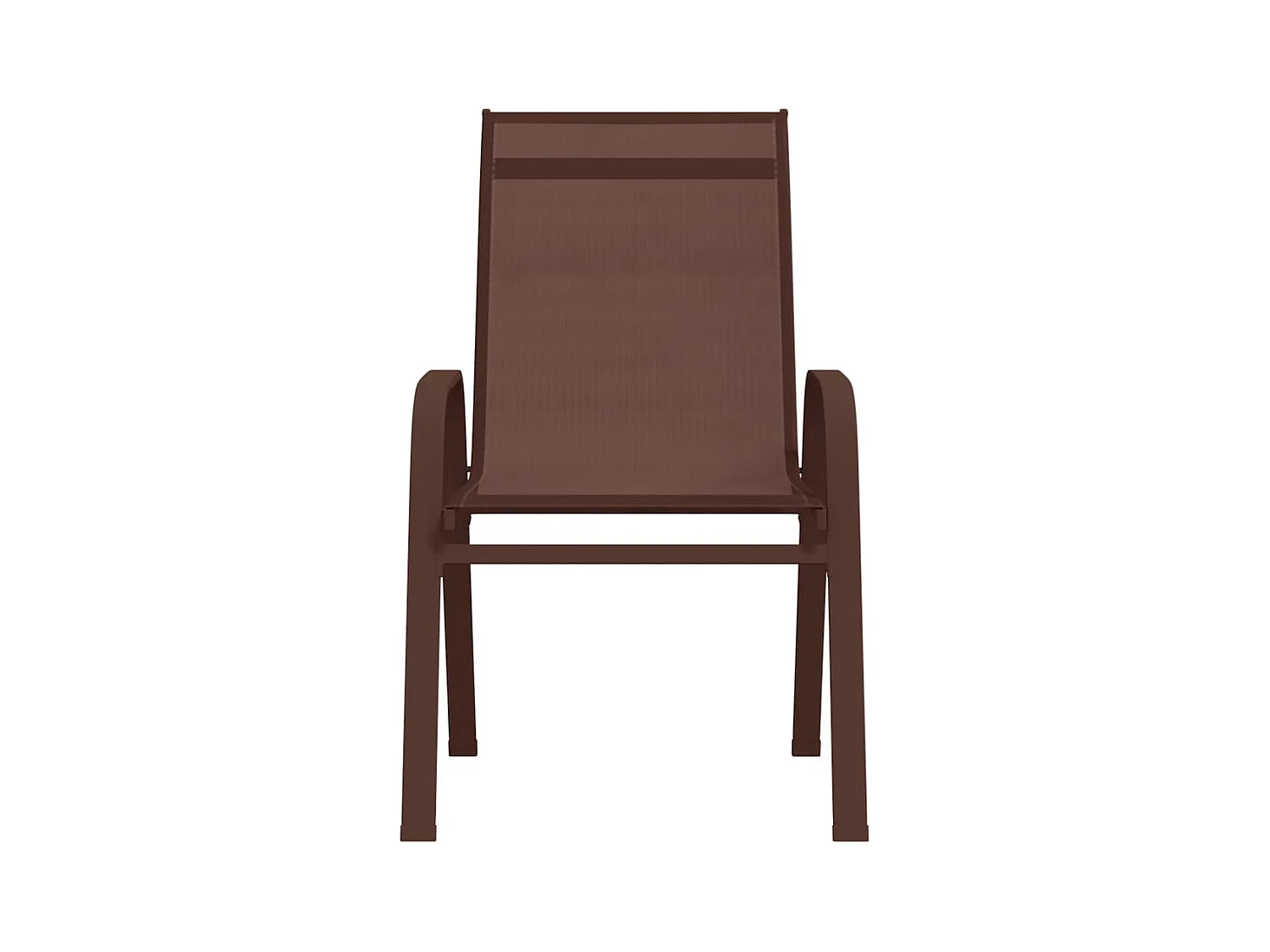 Stapelbare tuinstoelen set van 6 Bruine Textilene stof