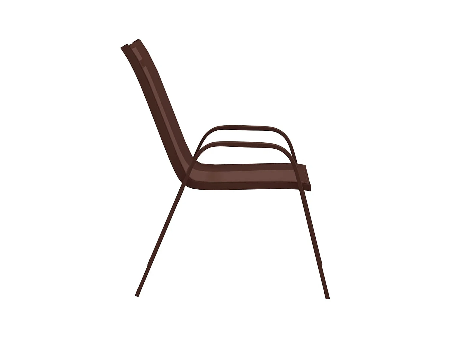 Stapelbare tuinstoelen set van 6 Bruine Textilene stof