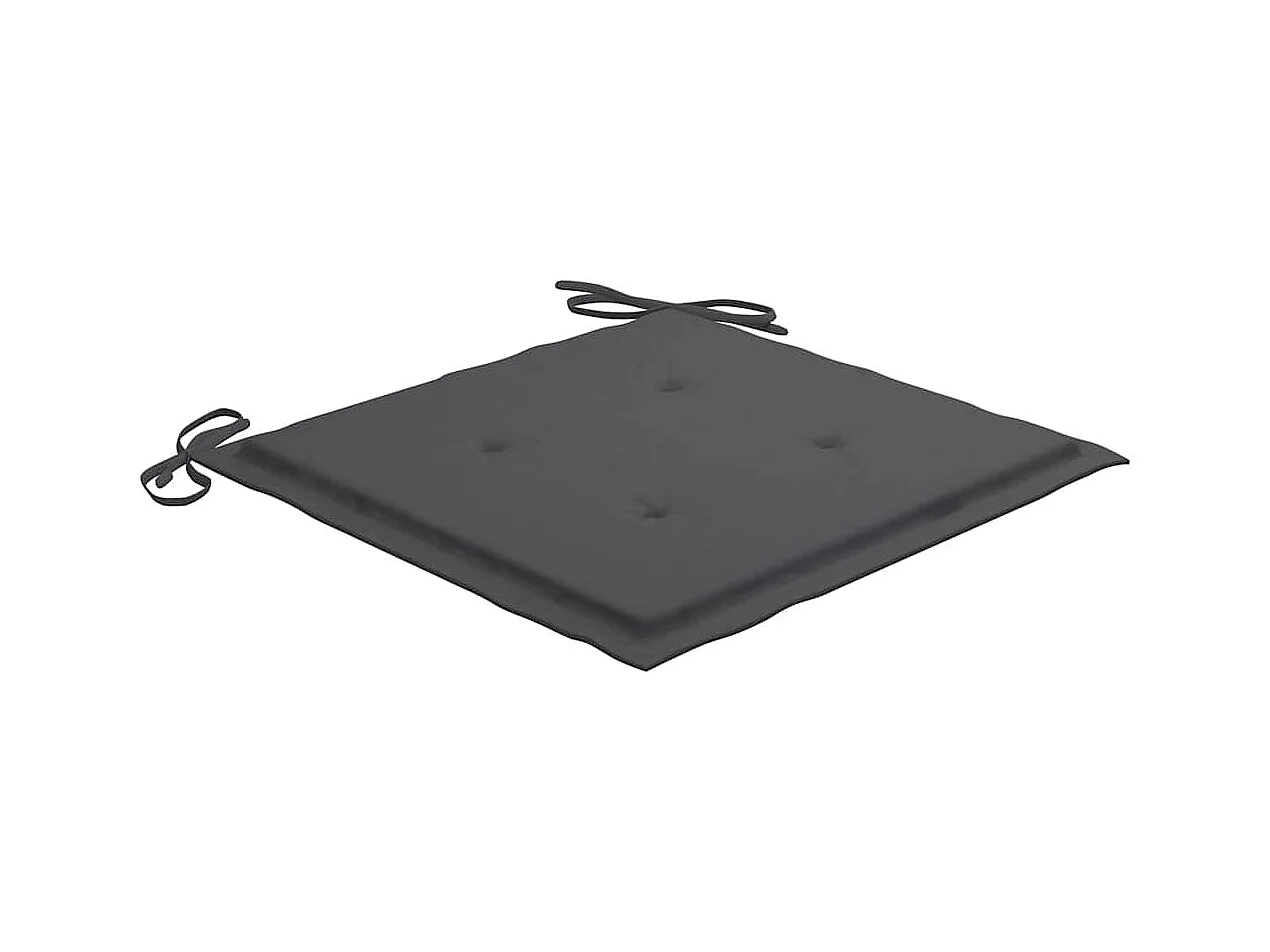 Chaises de jardin empilables avec coussins lot de 6 Teck solide