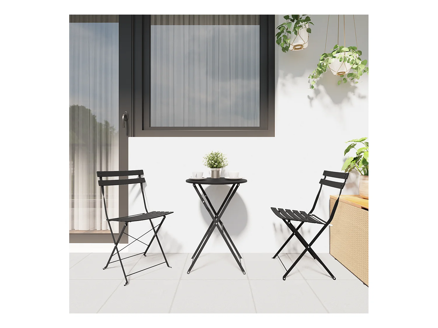 sedie da giardino pieghevoli in acciaio antracite