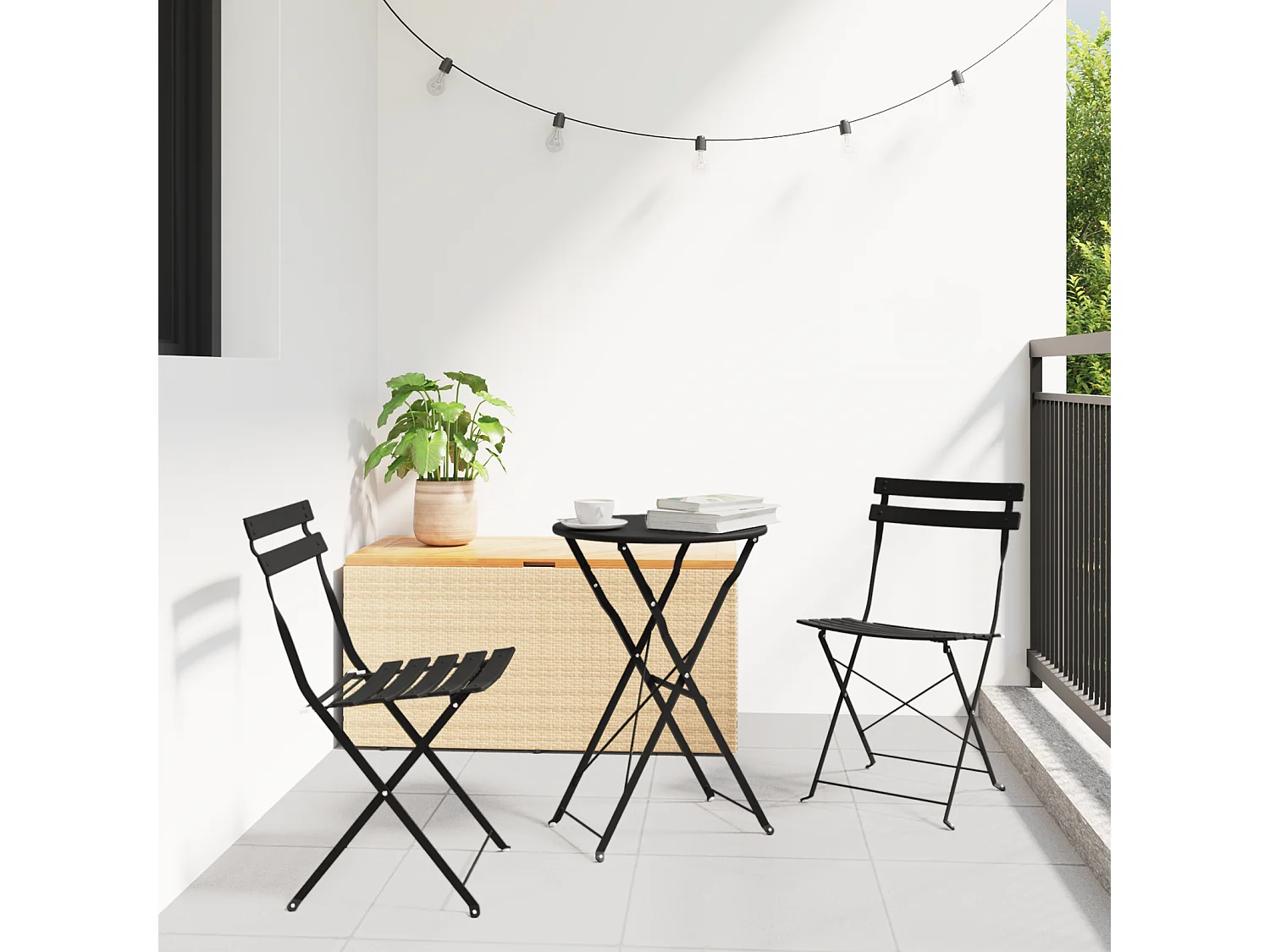 stuks opvouwbare tuinstoelen antraciet staal