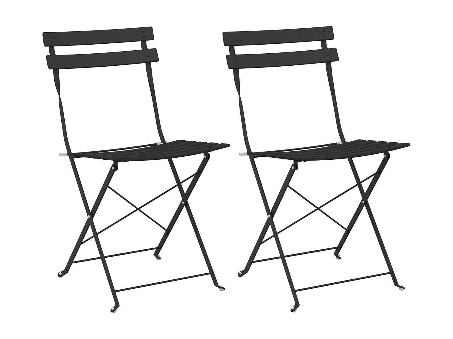 stuks opvouwbare tuinstoelen antraciet staal