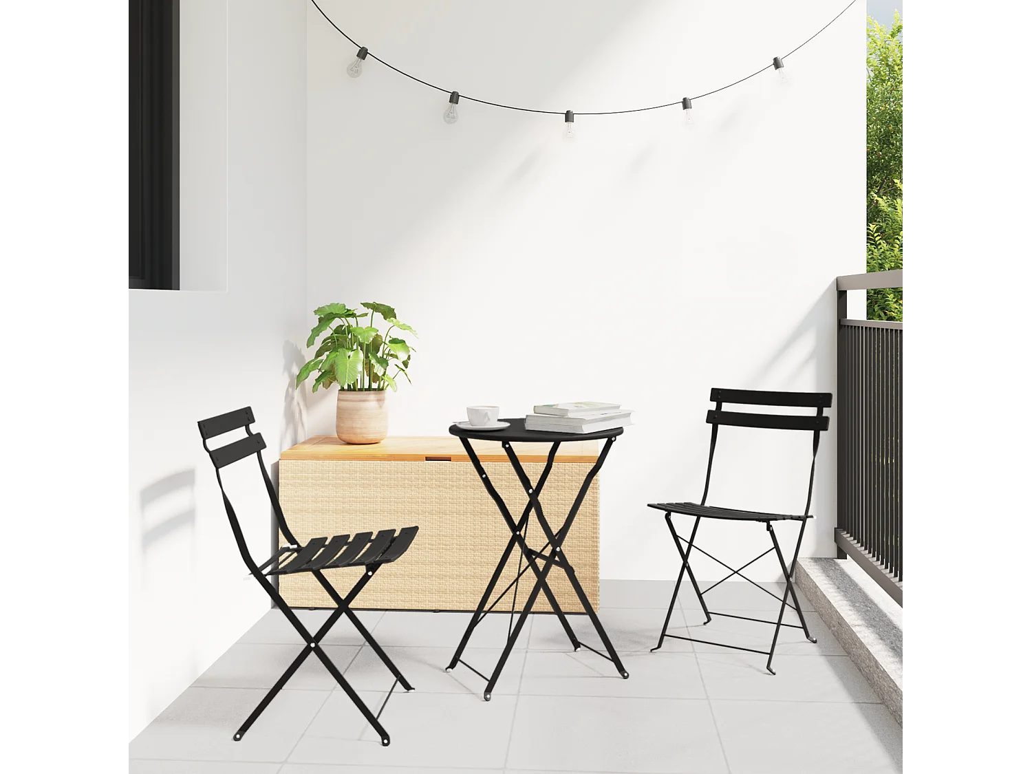 stuks opvouwbare tuinstoelen antraciet staal