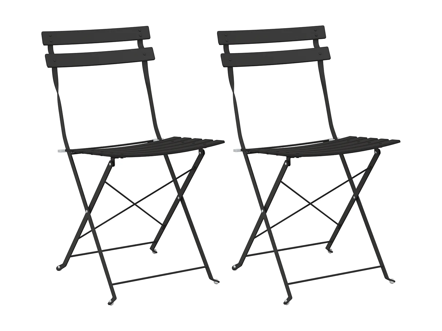 stuks opvouwbare tuinstoelen antraciet staal