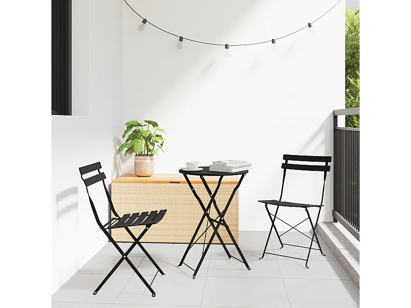 sedie da giardino pieghevoli in acciaio antracite