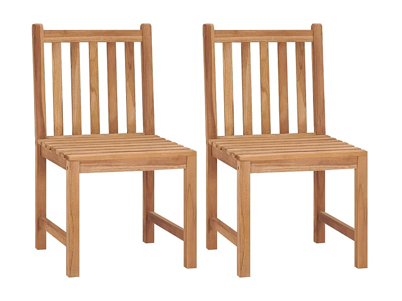 Tuinstoelen set van 2 massief teakhout