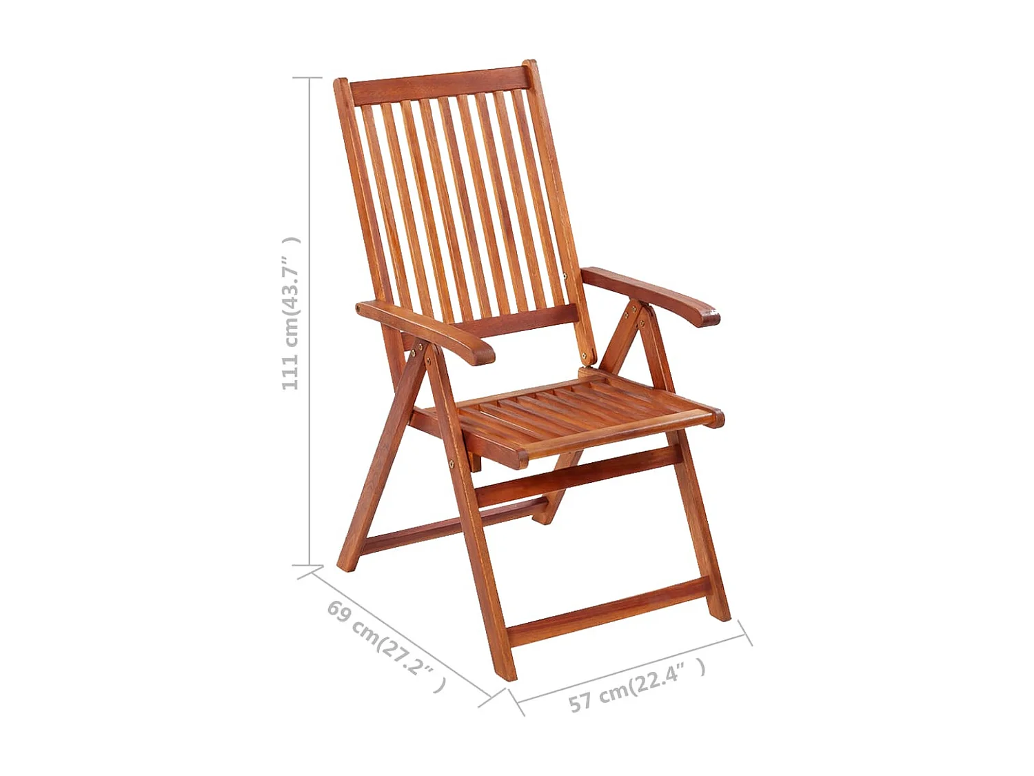 Opvouwbare tuinstoelen set van 6 met kussens Acaciahout