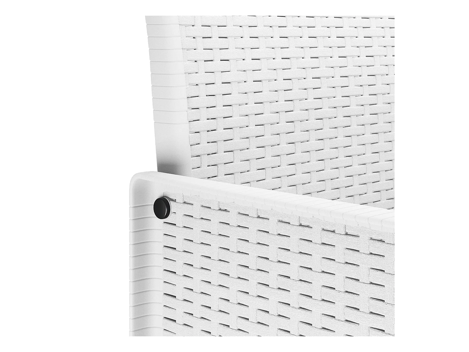 Sedie da giardino con cuscini 2 pezzi in polyrattan bianco