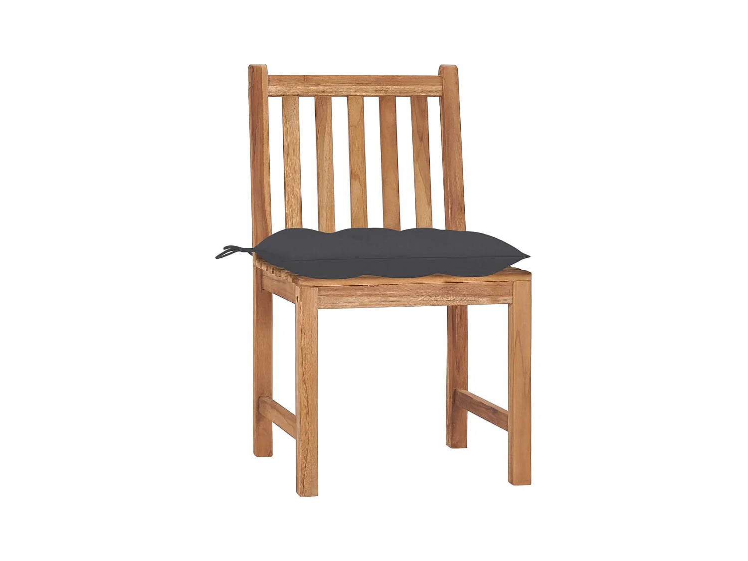 Set di 2 sedie da giardino con cuscini in legno massello di teak