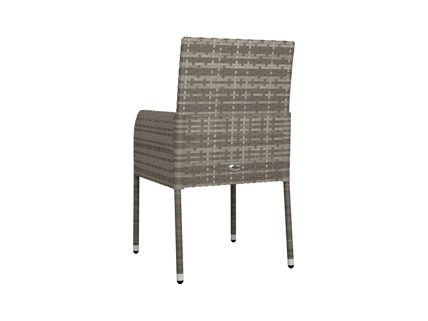 Tuinstoelen met kussens set van 2 Grijs geweven hars