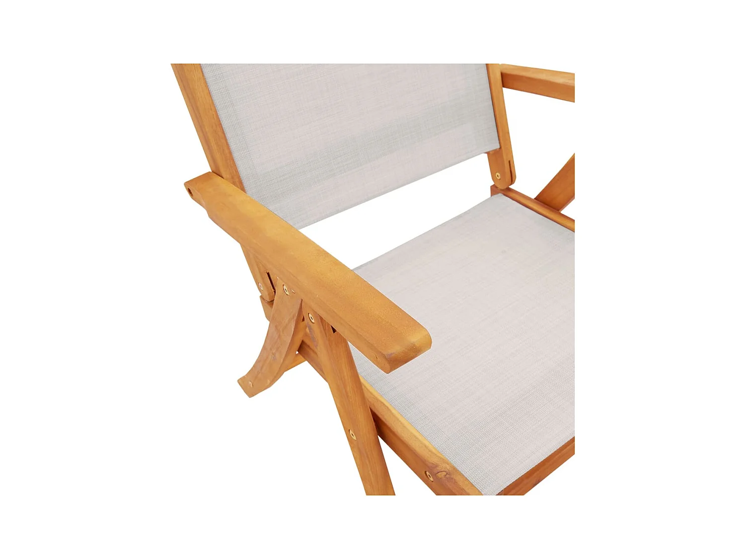 Chaises pliables de jardin lot de 8 bois d'acacia et textilène