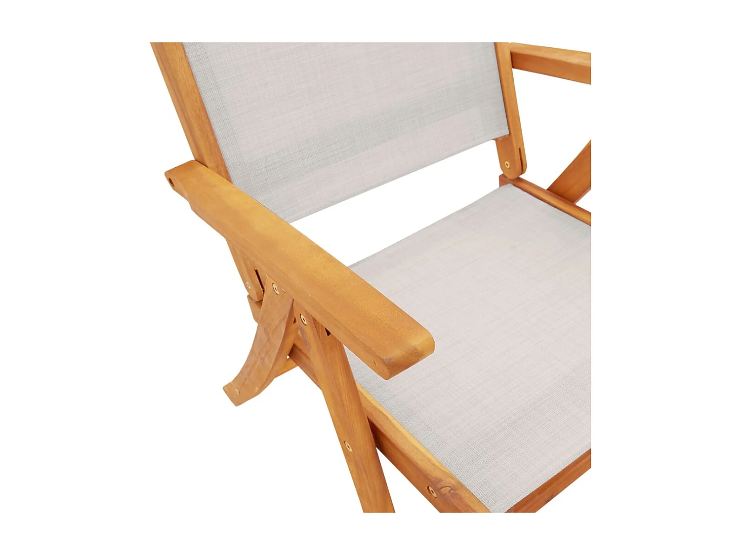 Chaises pliables de jardin lot de 8 bois d'acacia et textilène
